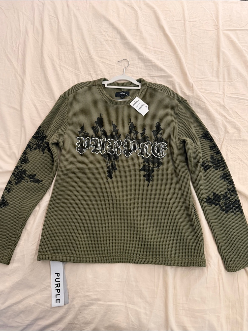 PURPLE BRAND Olive Green Sweater w/ TAGS - Men
